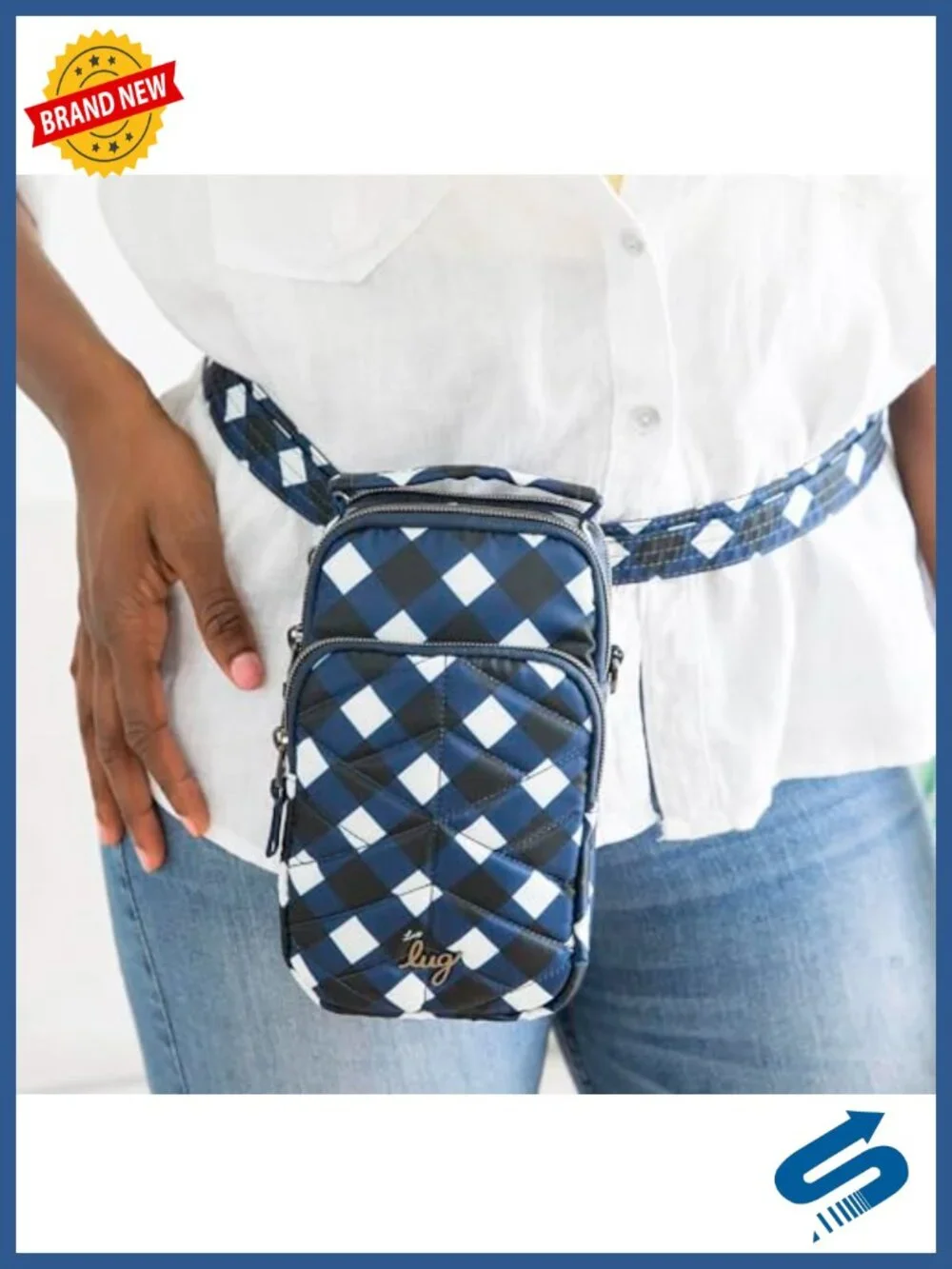 Convertible Crossbody Bag with RFID Protection, Quilted Polyester, Adjustable